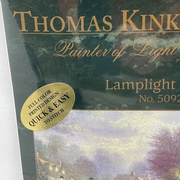 Thomas Kinkade Painter of Light Lamplight Bridge 50925 Cross Stitch - Picture 5 of 9